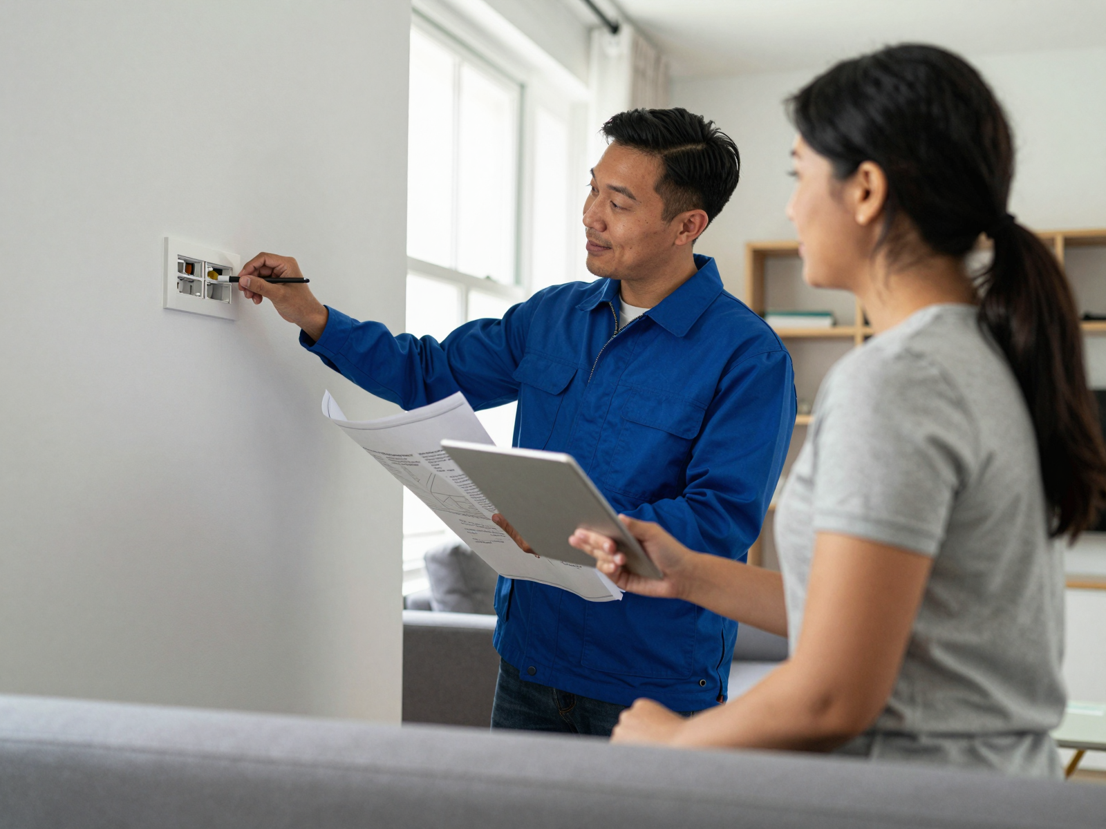 Paul's Electric Inc team and electrical work